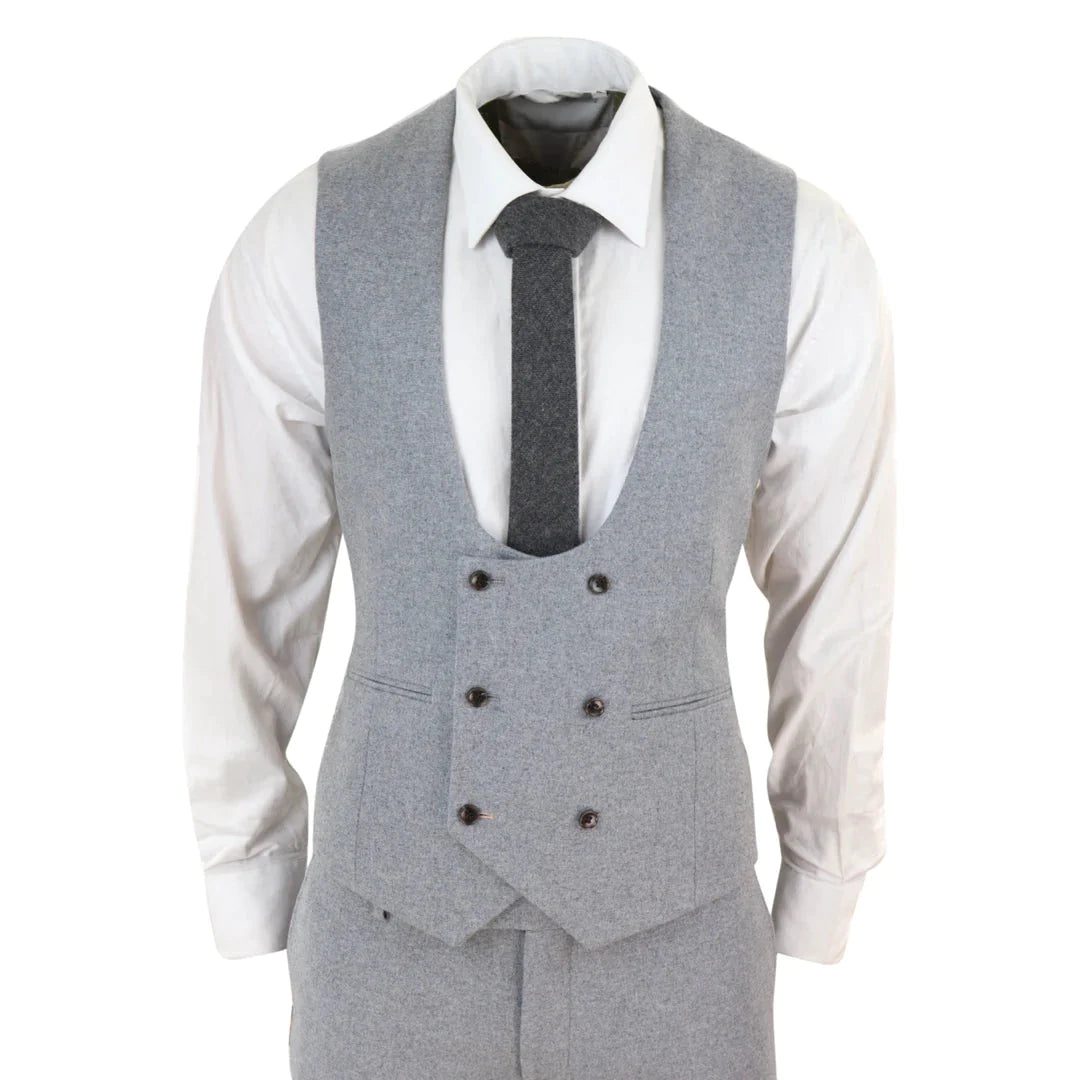 Harry Brown - Grey 3 Piece Wool Suit