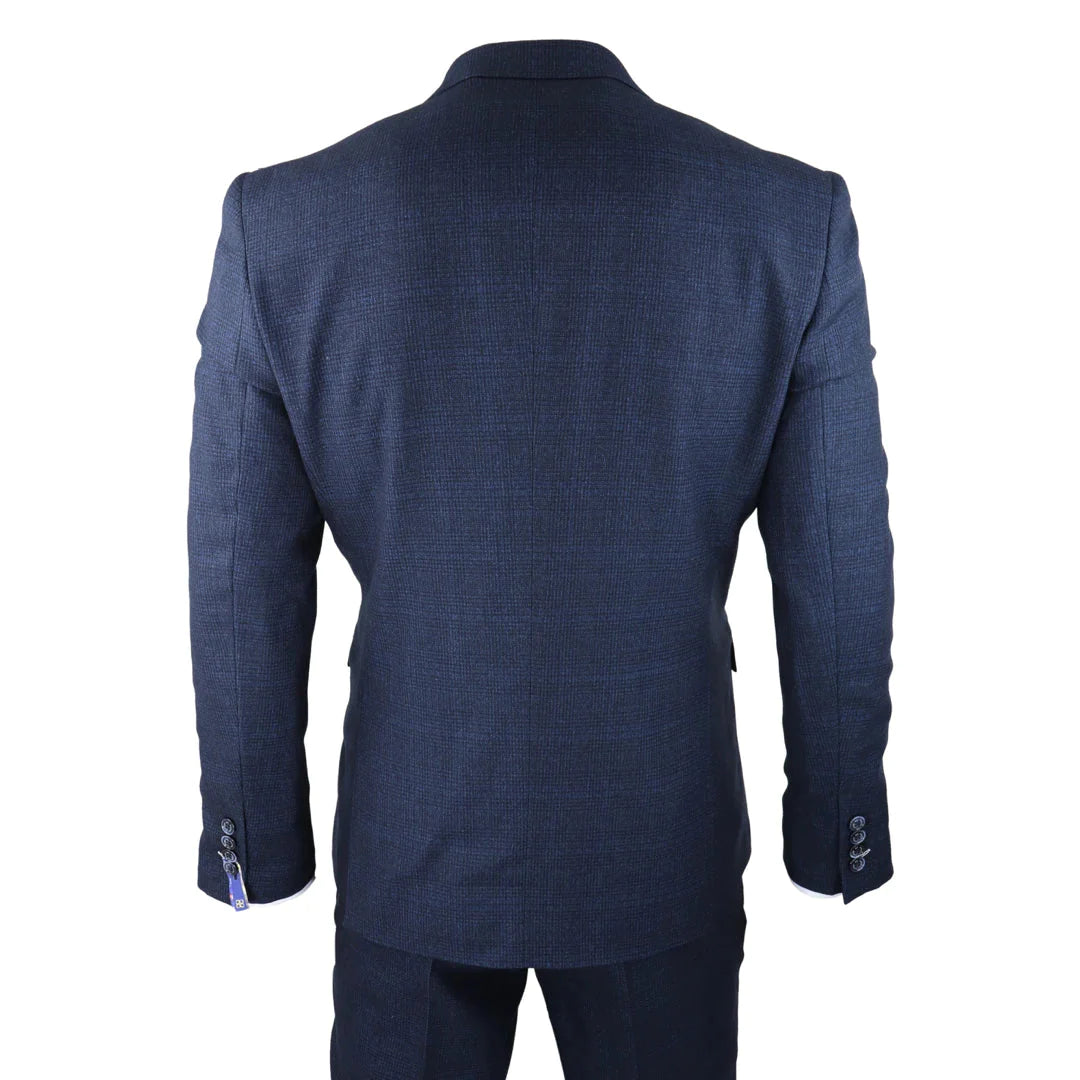 Cavani -  1920's Inspired 3 Piece Navy Blue Vintage Suit