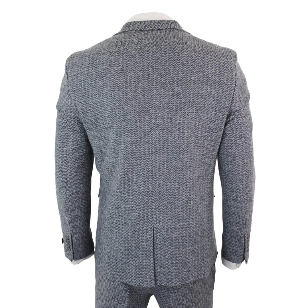 Tru Clothing - 3 Piece Light Grey Tweed Suit