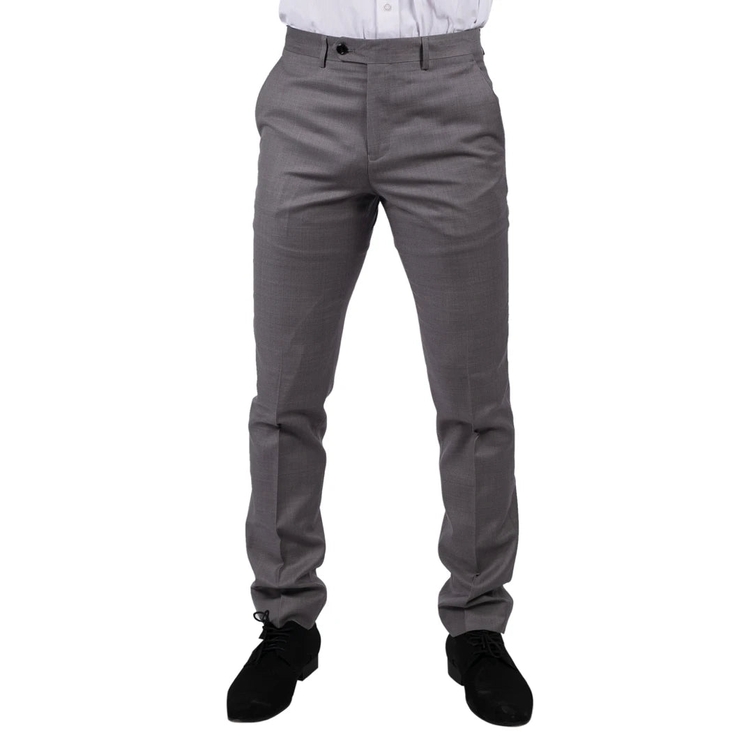 Mens Light Blue Sky Trousers Classic Stitch Wedding Summer Prom Classic