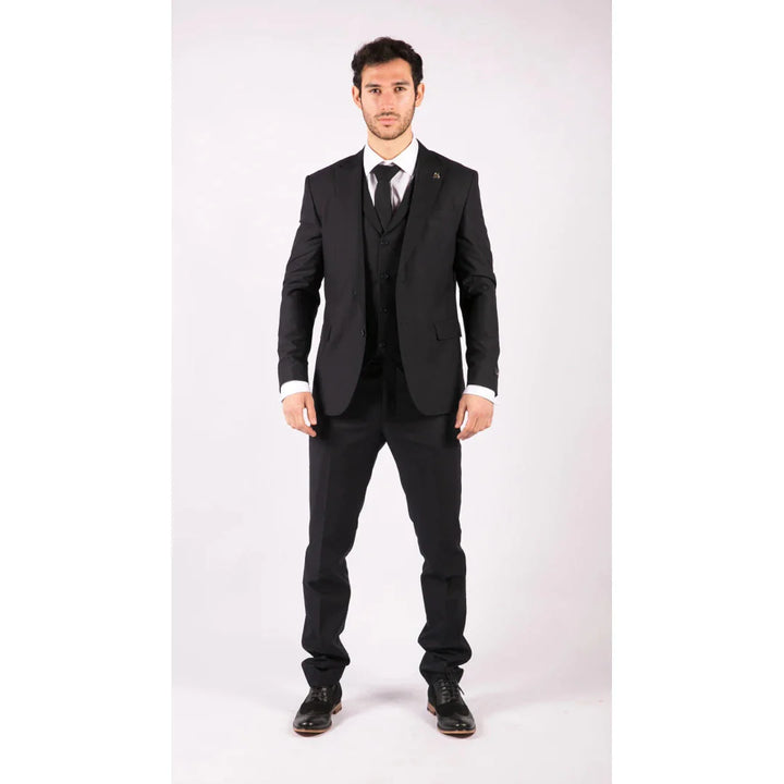 Mens Navy 3 Piece Wedding Suit