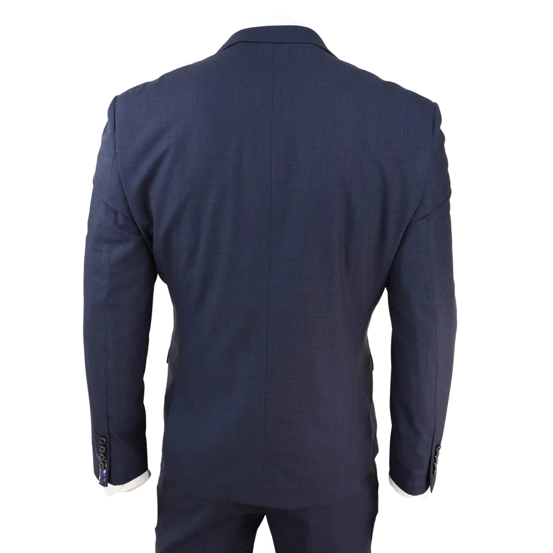 Cavani - 3 Piece Classic Navy Blue Tailored Fit Suit