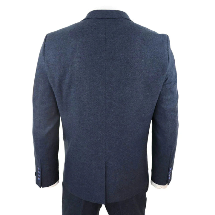 Mens Navy-Blue Wool Suit