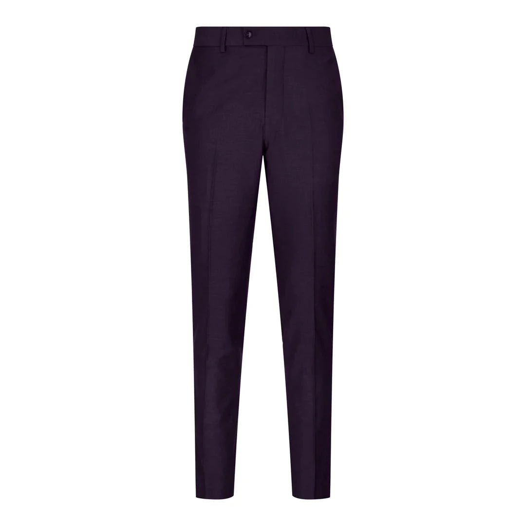 Mens Trousers Tailored Fit Smart Formal 1920 Classic Vintage Gatsby Wedding Work