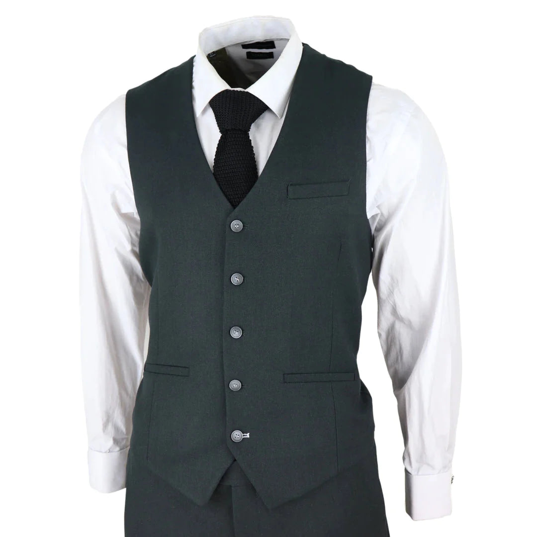 Cavani - 3 Piece Furious Olive Green Suit