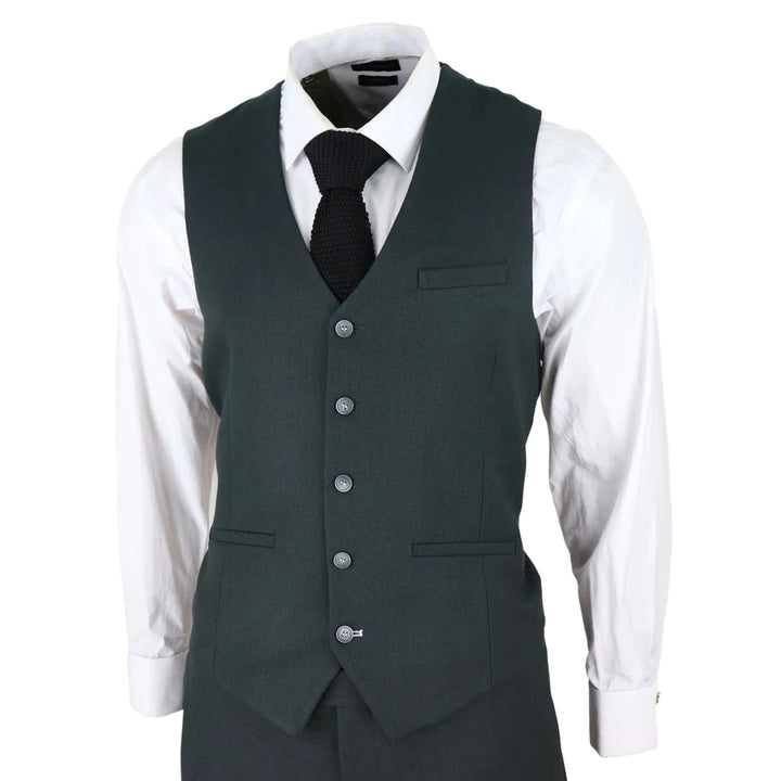 Cavani - 3 Piece Furious Olive Green Suit