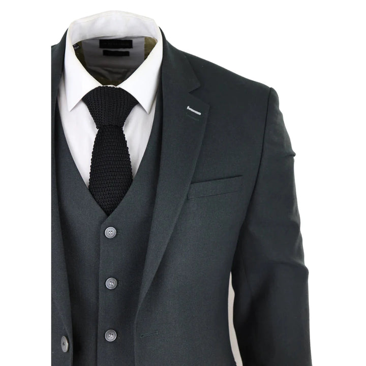 Cavani - 3 Piece Furious Olive Green Suit