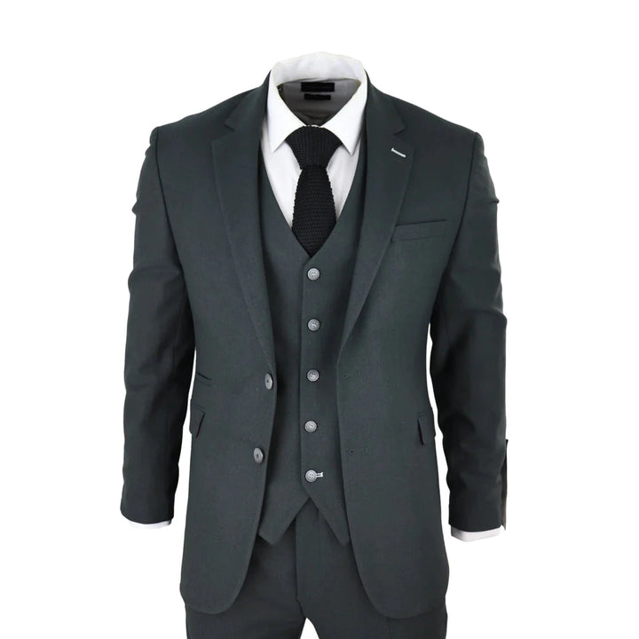 Cavani - 3 Piece Furious Olive Green Suit