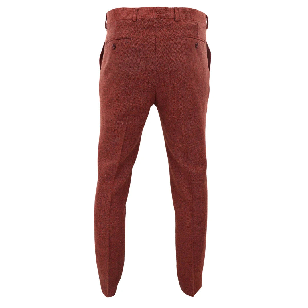 Mens Wool Tweed Trousers