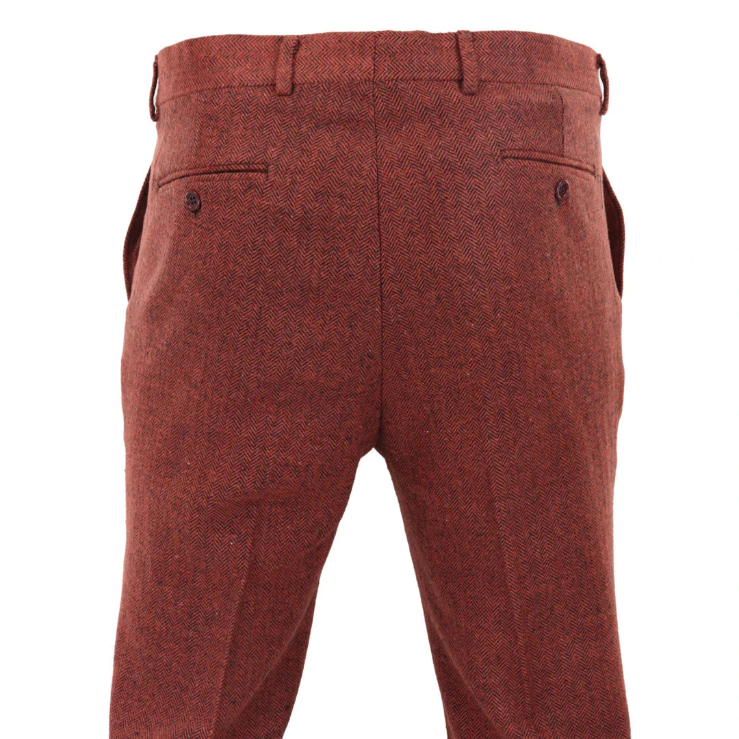 Mens Wool Tweed Trousers